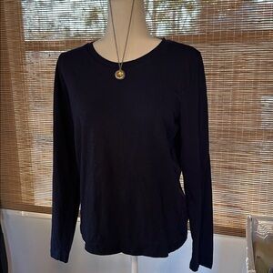 J. Crew Girlfriend Tee in navy Crewneck